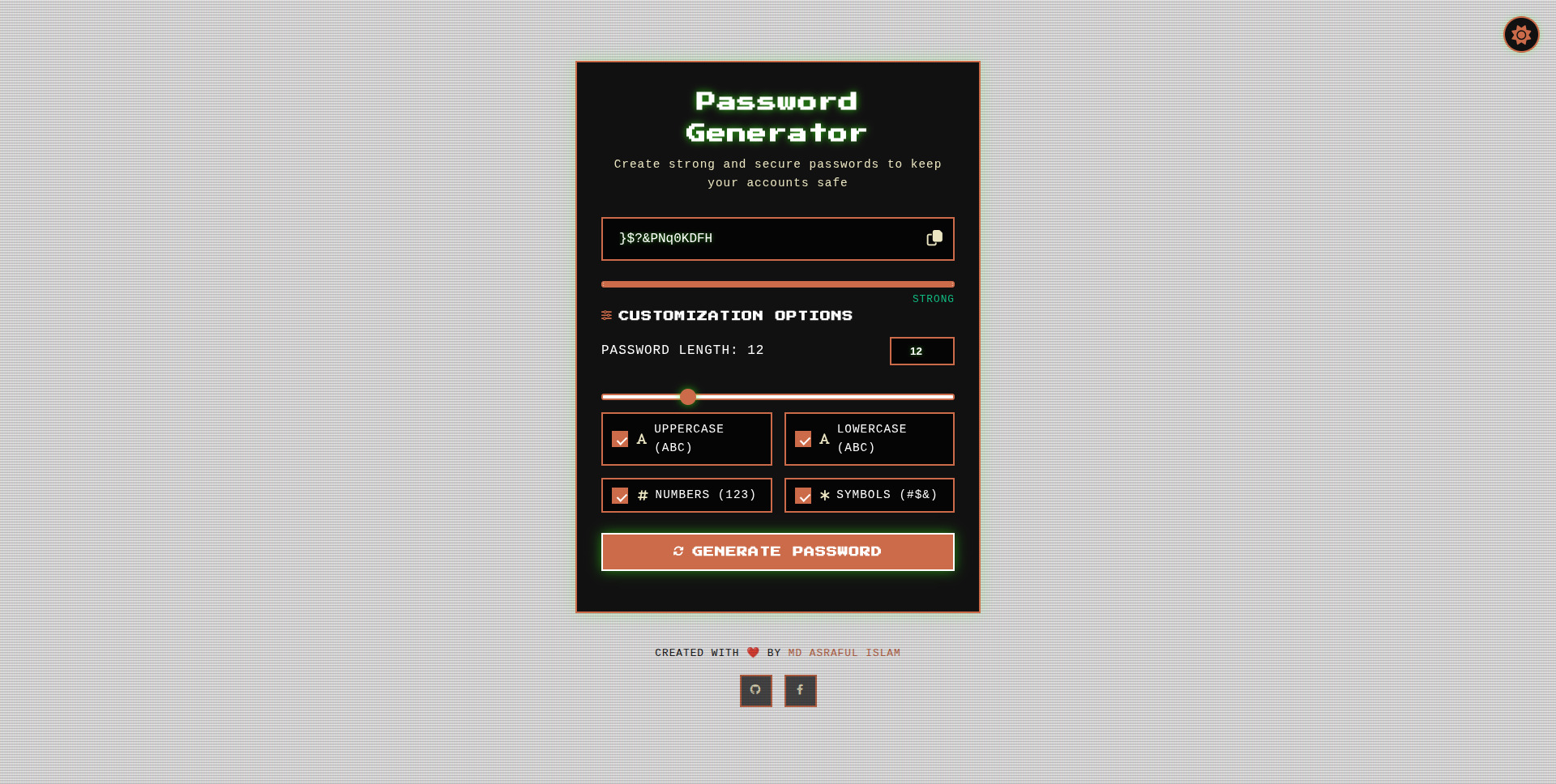 Random Password Generator